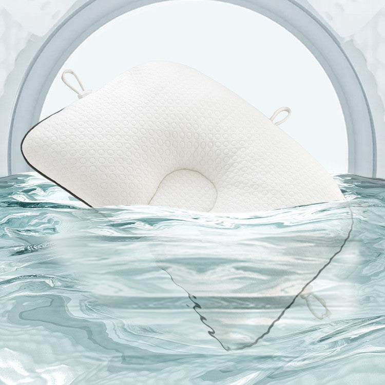 HKM-736787 Baby Head Shaping Memory Foam Pillow for Infants - Ages 0-24 Months, Soft Cotton Cover, Breathable Mesh Back
