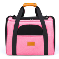 HKM-736851 Foldable Outdoor Diaper Bag for Small Dogs and Cats - Breathable Oxford Cloth Shoulder Handbag in Various Colors