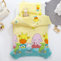 HKM-736979 Pure Cotton Nap Cartoon-Themed 3-Piece Baby Bedding Set with Quilt Cover, Sheet, and Pillowcase