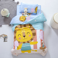 HKM-736979 Pure Cotton Nap Cartoon-Themed 3-Piece Baby Bedding Set with Quilt Cover, Sheet, and Pillowcase