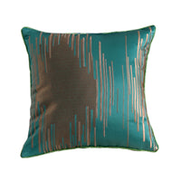 HKM-737043 Flower Rhombus Striped Plaid Throw Pillow Cover - Modern Polyester Cushion Cover with PP Cotton Filling