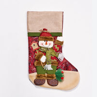 HKM-737107 Large Cartoon Candy Bag Christmas Decoration - Snowman, Elk, and Old Man Styles in Cloth