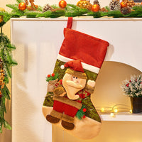 HKM-737107 Large Cartoon Candy Bag Christmas Decoration - Snowman, Elk, and Old Man Styles in Cloth