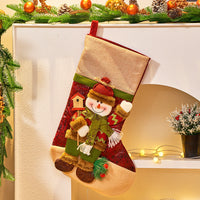 HKM-737107 Large Cartoon Candy Bag Christmas Decoration - Snowman, Elk, and Old Man Styles in Cloth