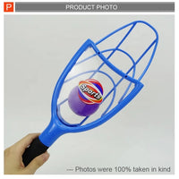 HKM-737299 Catch Ball Racket Toy for Kids Ages 2-4, Plastic Outdoor Sports Game, Fun Activity Set