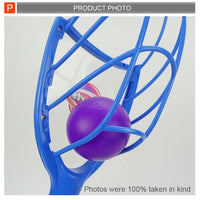 HKM-737299 Catch Ball Racket Toy for Kids Ages 2-4, Plastic Outdoor Sports Game, Fun Activity Set