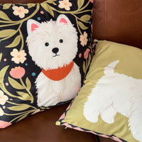 HKM-737491 Colorful Cute Puppy Design Pillow Cover - Modern 50x50cm Pillowcase in Simple Style