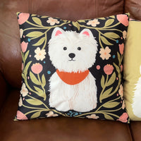 HKM-737491 Colorful Cute Puppy Design Pillow Cover - Modern 50x50cm Pillowcase in Simple Style