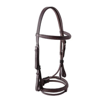 HKM-737491 Cowhide Hose Reins for Equestrian Activities - Available in Black and Dark Brown, Sizes S, M, L, XL