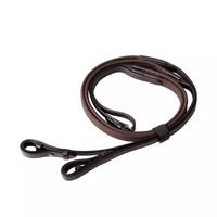 HKM-737491 Cowhide Hose Reins for Equestrian Activities - Available in Black and Dark Brown, Sizes S, M, L, XL