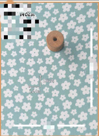 HKM-737491 Delicate Hand-Made Cotton Silk Rayon Fabric with Floral Print - 0.5m x 1m