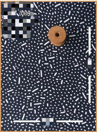 HKM-737491 Delicate Hand-Made Cotton Silk Rayon Fabric with Floral Print - 0.5m x 1m