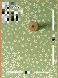 HKM-737491 Delicate Hand-Made Cotton Silk Rayon Fabric with Floral Print - 0.5m x 1m