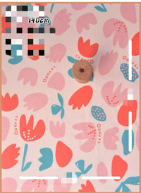 HKM-737491 Delicate Hand-Made Cotton Silk Rayon Fabric with Floral Print - 0.5m x 1m