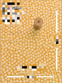 HKM-737491 Delicate Hand-Made Cotton Silk Rayon Fabric with Floral Print - 0.5m x 1m