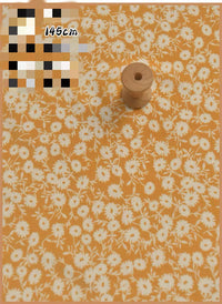 HKM-737491 Delicate Hand-Made Cotton Silk Rayon Fabric with Floral Print - 0.5m x 1m