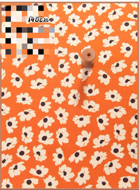 HKM-737491 Delicate Hand-Made Cotton Silk Rayon Fabric with Floral Print - 0.5m x 1m