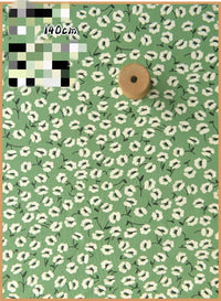HKM-737491 Delicate Hand-Made Cotton Silk Rayon Fabric with Floral Print - 0.5m x 1m