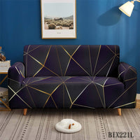 HKM-737555 Artistic Non-slip Stretch Sofa Cover - Floral Design, Polyester Fabric, Modern Style, Various Sizes Available