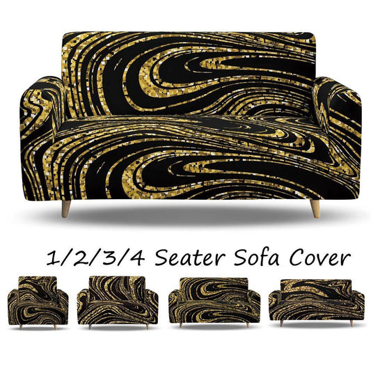 HKM-737555 Artistic Non-slip Stretch Sofa Cover - Floral Design, Polyester Fabric, Modern Style, Various Sizes Available