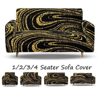 HKM-737555 Artistic Non-slip Stretch Sofa Cover - Floral Design, Polyester Fabric, Modern Style, Various Sizes Available