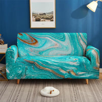 HKM-737555 Artistic Non-slip Stretch Sofa Cover - Floral Design, Polyester Fabric, Modern Style, Various Sizes Available