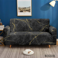HKM-737555 Artistic Non-slip Stretch Sofa Cover - Floral Design, Polyester Fabric, Modern Style, Various Sizes Available