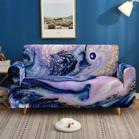 HKM-737555 Artistic Non-slip Stretch Sofa Cover - Floral Design, Polyester Fabric, Modern Style, Various Sizes Available