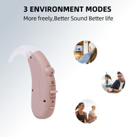 HKM-737555 Digital BTE Hearing Aid with Adjustable Tone Amplifier for Seniors with Moderate to Severe Hearing Loss