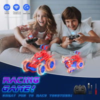 HKM-737619 360 Degree Rotating RC Stunt Car with Wheel Lights - Off Road Remote Control Vehicle