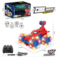 HKM-737619 360 Degree Rotating RC Stunt Car with Wheel Lights - Off Road Remote Control Vehicle