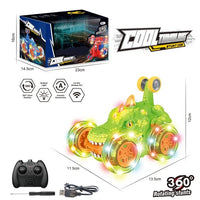 HKM-737619 360 Degree Rotating RC Stunt Car with Wheel Lights - Off Road Remote Control Vehicle
