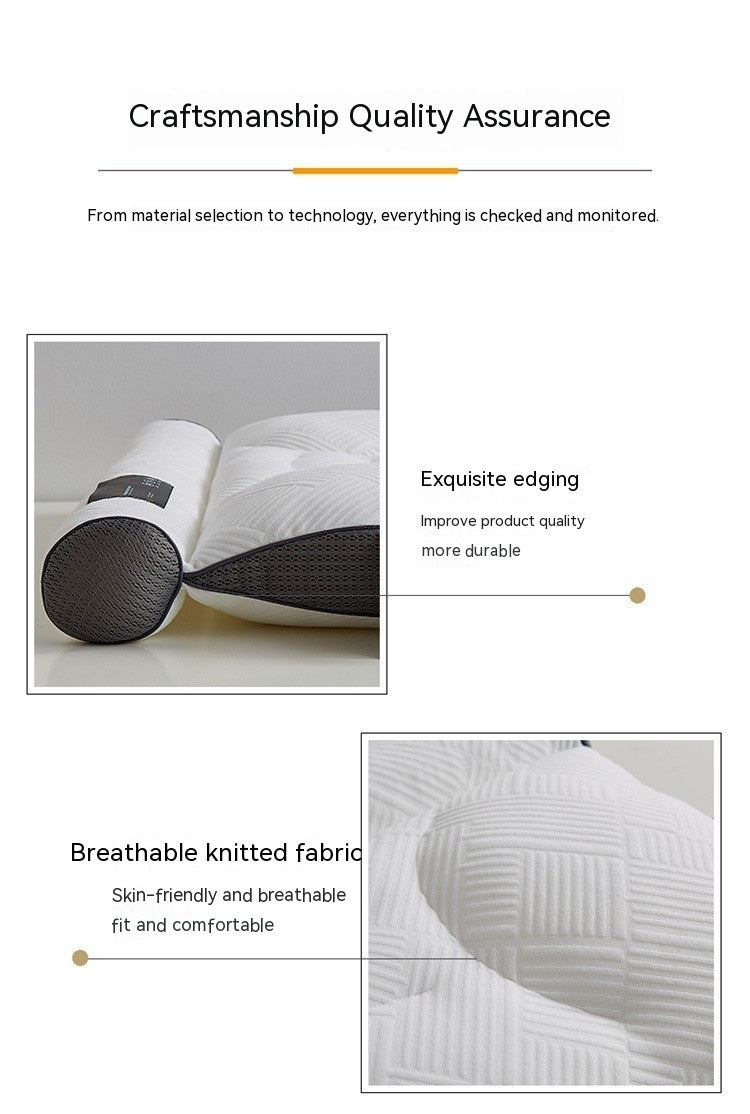 HKM-737619 Cervical Pillow Rectangular Design in Mint Blue, Dark Gray, and Linen for Adults
