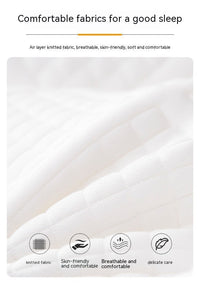 HKM-737619 Cervical Pillow Rectangular Design in Mint Blue, Dark Gray, and Linen for Adults