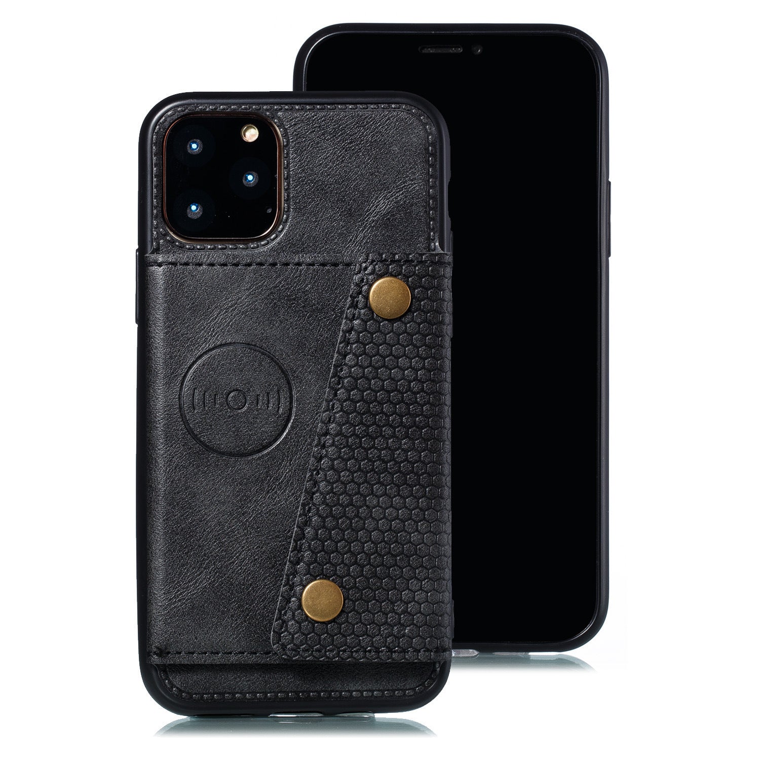 HKM-737747 Fashionable TPU and Leather Phone Case Compatible with iPhone 12, 11, 8 Plus, and Android Models