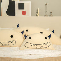 HKM-737875 Cartoon-Themed Plush Horn Cushion for Bedside or Sofa, Multiple Sizes Available