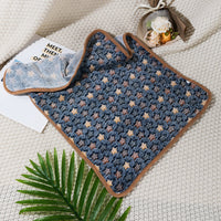 HKM-737939 Cozy Thermal Coral Fleece Pet Blanket with Paw Print Design for Dogs and Cats