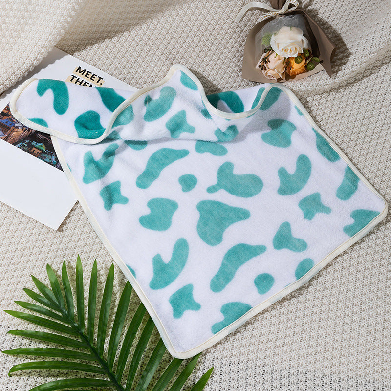 HKM-737939 Cozy Thermal Coral Fleece Pet Blanket with Paw Print Design for Dogs and Cats