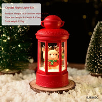 HKM-737939 Creative Christmas Crystal Night Lamp - Santa Claus, Christmas Tree, Iceman, and Deer Designs