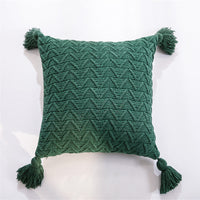 HKM-737939 Nordic Chenille Quilted Cushion Cover 45x45cm Striped Design, Polyester with PP Cotton Filling