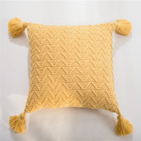 HKM-737939 Nordic Chenille Quilted Cushion Cover 45x45cm Striped Design, Polyester with PP Cotton Filling