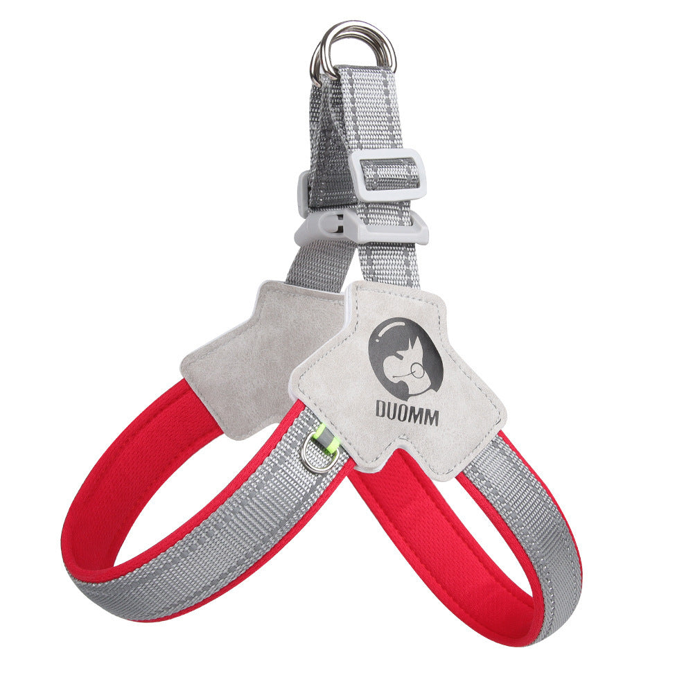 HKM-738003 Breathable Reflective Dog Harness with Chest Strap and Leash in Multiple Colors