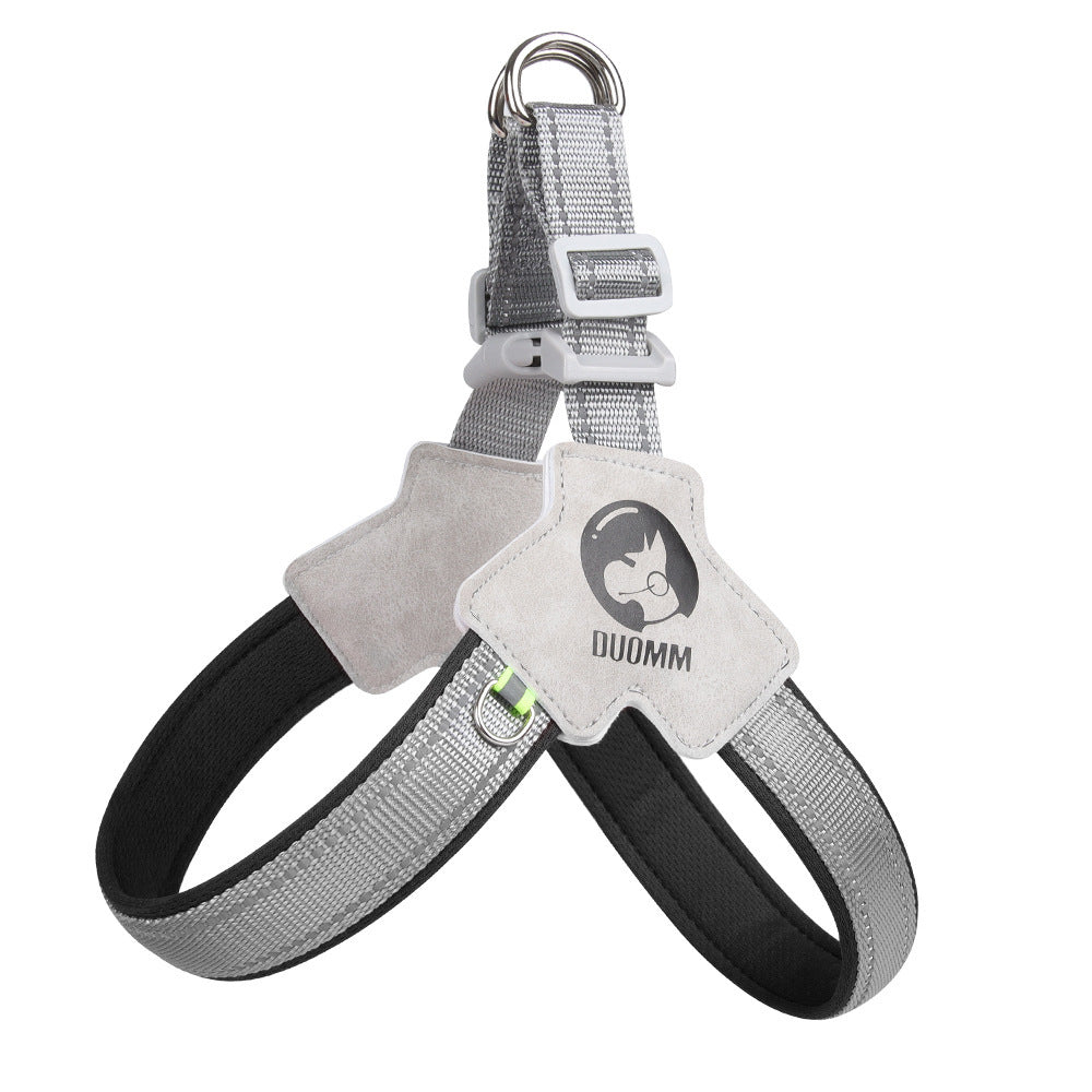 HKM-738003 Breathable Reflective Dog Harness with Chest Strap and Leash in Multiple Colors