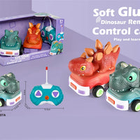 HKM-738067 Remote Control Soft Glue Dinosaur Car Toy for Indoor and Outdoor Play - Educational RC Vehicle for Ages 5 and Up