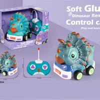 HKM-738067 Remote Control Soft Glue Dinosaur Car Toy for Indoor and Outdoor Play - Educational RC Vehicle for Ages 5 and Up