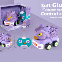 HKM-738067 Remote Control Soft Glue Dinosaur Car Toy for Indoor and Outdoor Play - Educational RC Vehicle for Ages 5 and Up
