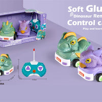 HKM-738067 Remote Control Soft Glue Dinosaur Car Toy for Indoor and Outdoor Play - Educational RC Vehicle for Ages 5 and Up