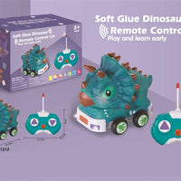 HKM-738067 Remote Control Soft Glue Dinosaur Car Toy for Indoor and Outdoor Play - Educational RC Vehicle for Ages 5 and Up