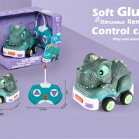 HKM-738067 Remote Control Soft Glue Dinosaur Car Toy for Indoor and Outdoor Play - Educational RC Vehicle for Ages 5 and Up