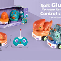 HKM-738067 Remote Control Soft Glue Dinosaur Car Toy for Indoor and Outdoor Play - Educational RC Vehicle for Ages 5 and Up